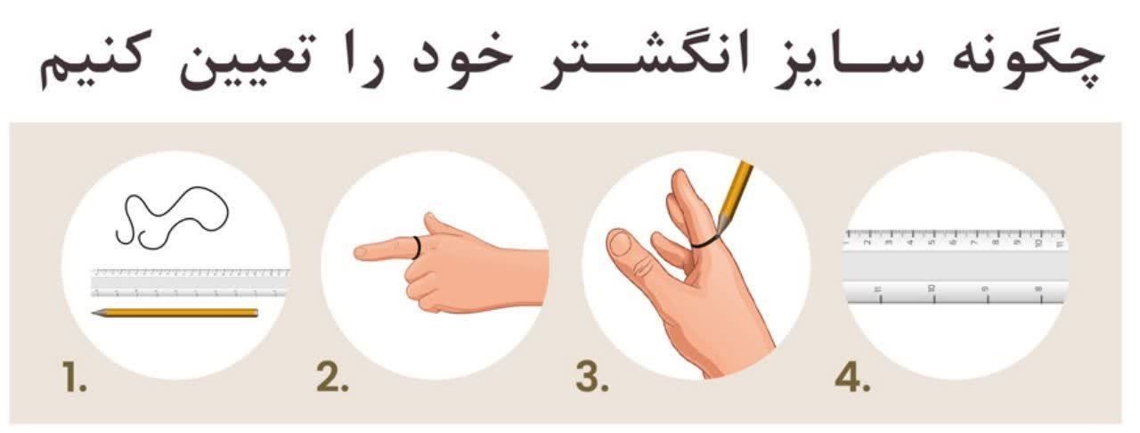 راهنمای سایز حلقه